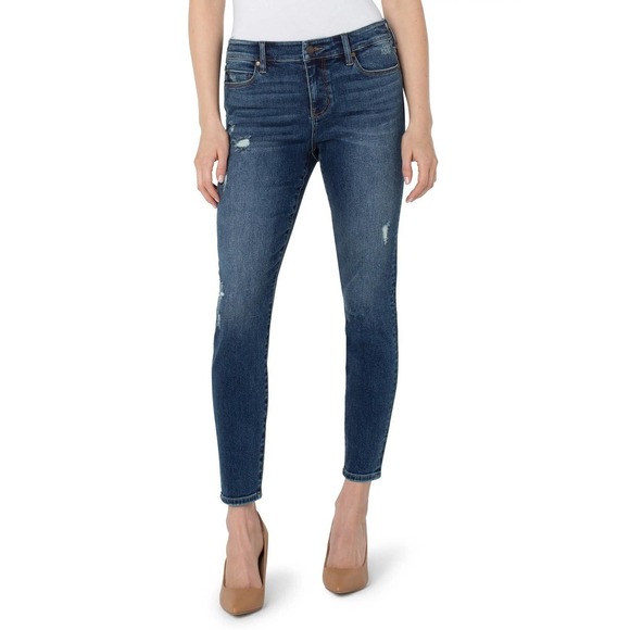 Liverpool Los Angeles Abby Distressed Skinny Jeans (Adams) Size 8